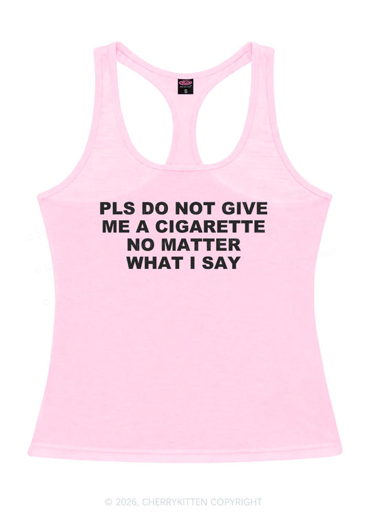 Dont Give Me Cigarette Y2K Women Racerback Tank Top Cherrykitten