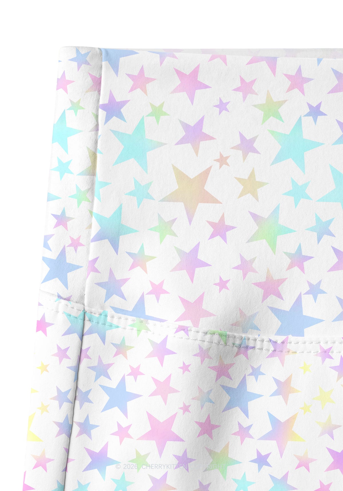 Pastel Star Alpha Male Y2K Print Gym Shorts Cherrykitten