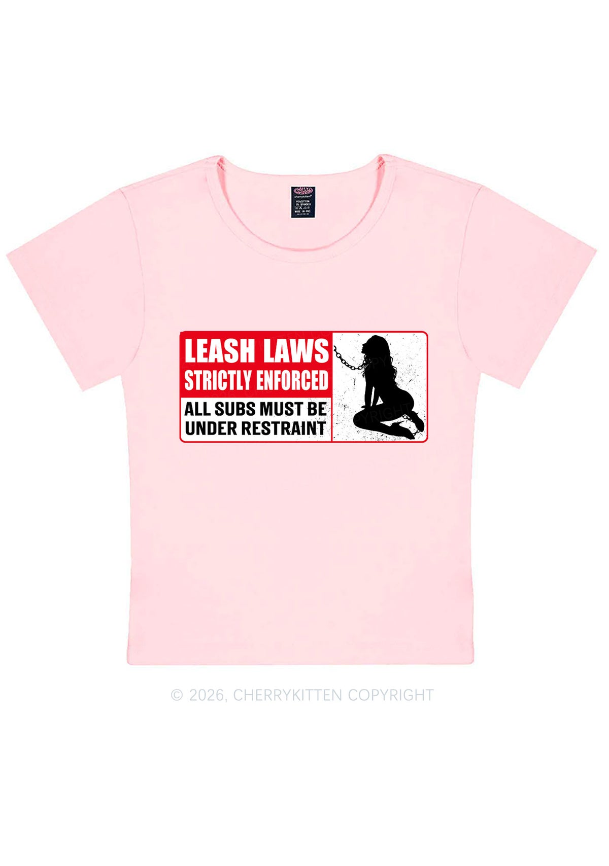 Leash Laws Strictly Enforced Y2K Baby Tee Cherrykitten