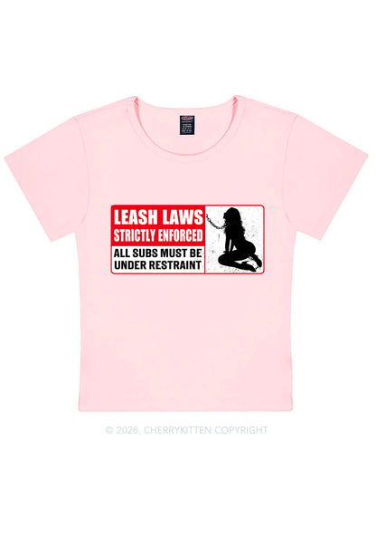 Leash Laws Strictly Enforced Y2K Baby Tee Cherrykitten