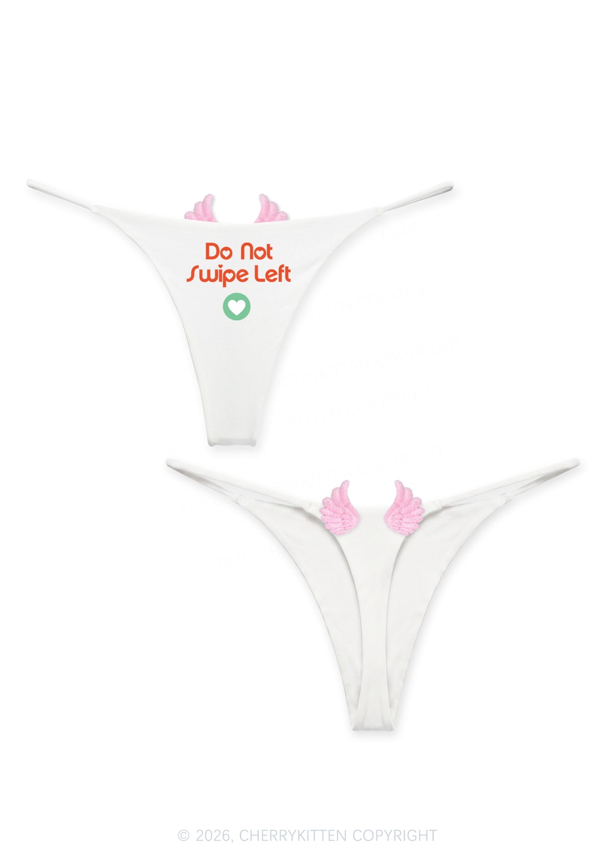 Do Not Swipe Left Y2K Goth Angel Wings Bikini String Thong Cherrykitten