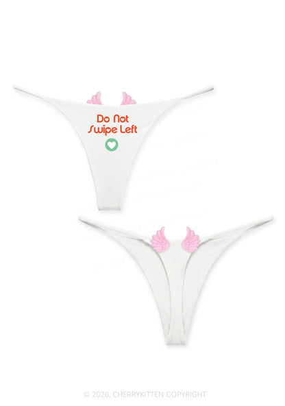 Do Not Swipe Left Y2K Goth Angel Wings Bikini String Thong Cherrykitten