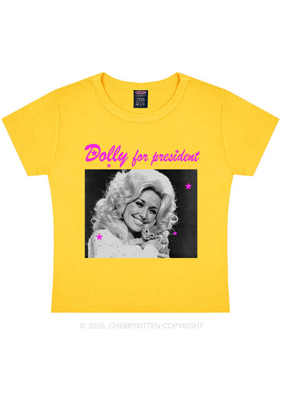Doll For President Y2K Baby Tee Cherrykitten