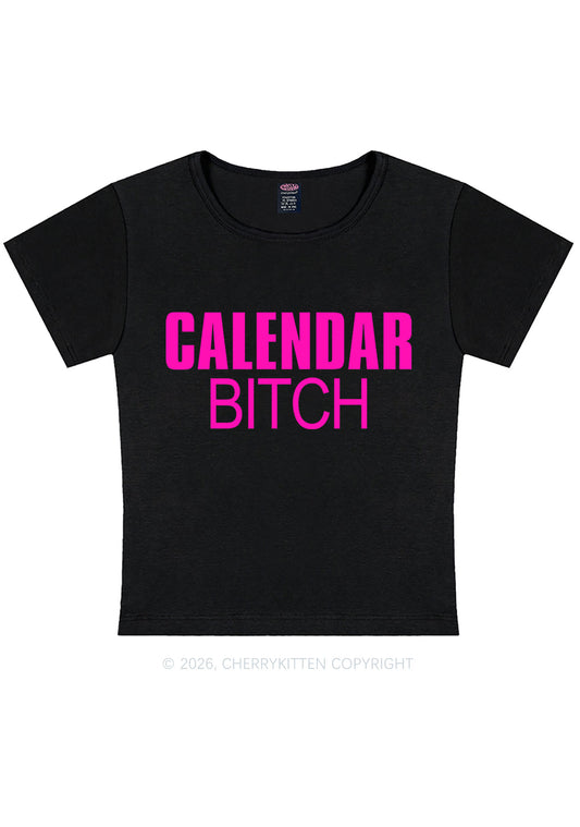 Calendar Bxxch Y2K Baby Tee Cherrykitten