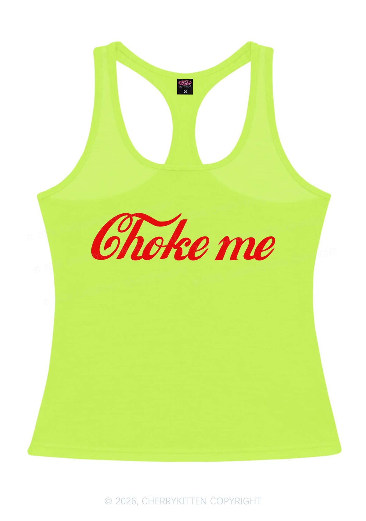 Choke Me Y2K Women Racerback Tank Top Cherrykitten