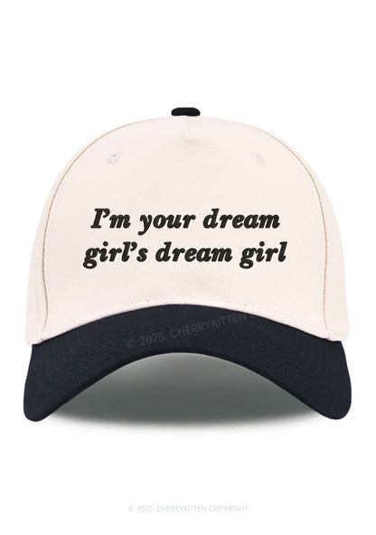 Embroidered Dream Girl Pride Y2K Color Block Baseball Cap Cherrykitten