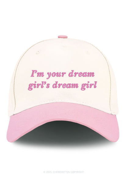 Embroidered Dream Girl Pride Y2K Color Block Baseball Cap Cherrykitten