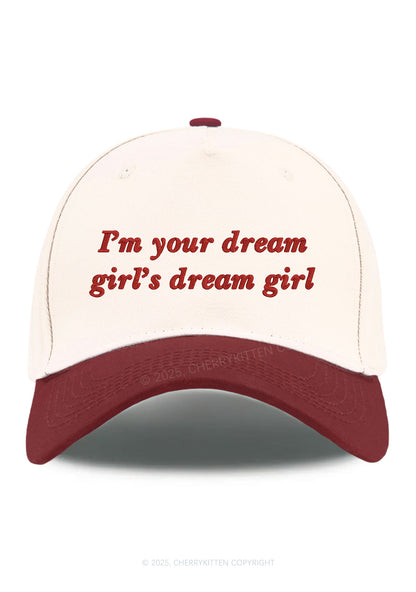 Embroidered Dream Girl Pride Y2K Color Block Baseball Cap Cherrykitten
