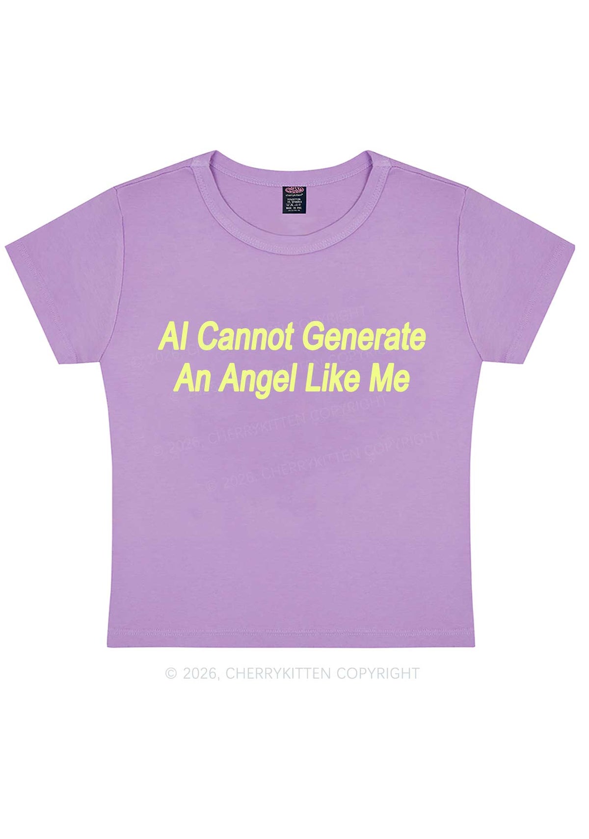 Ai Cannot Generate Angel Y2K Baby Tee Cherrykitten