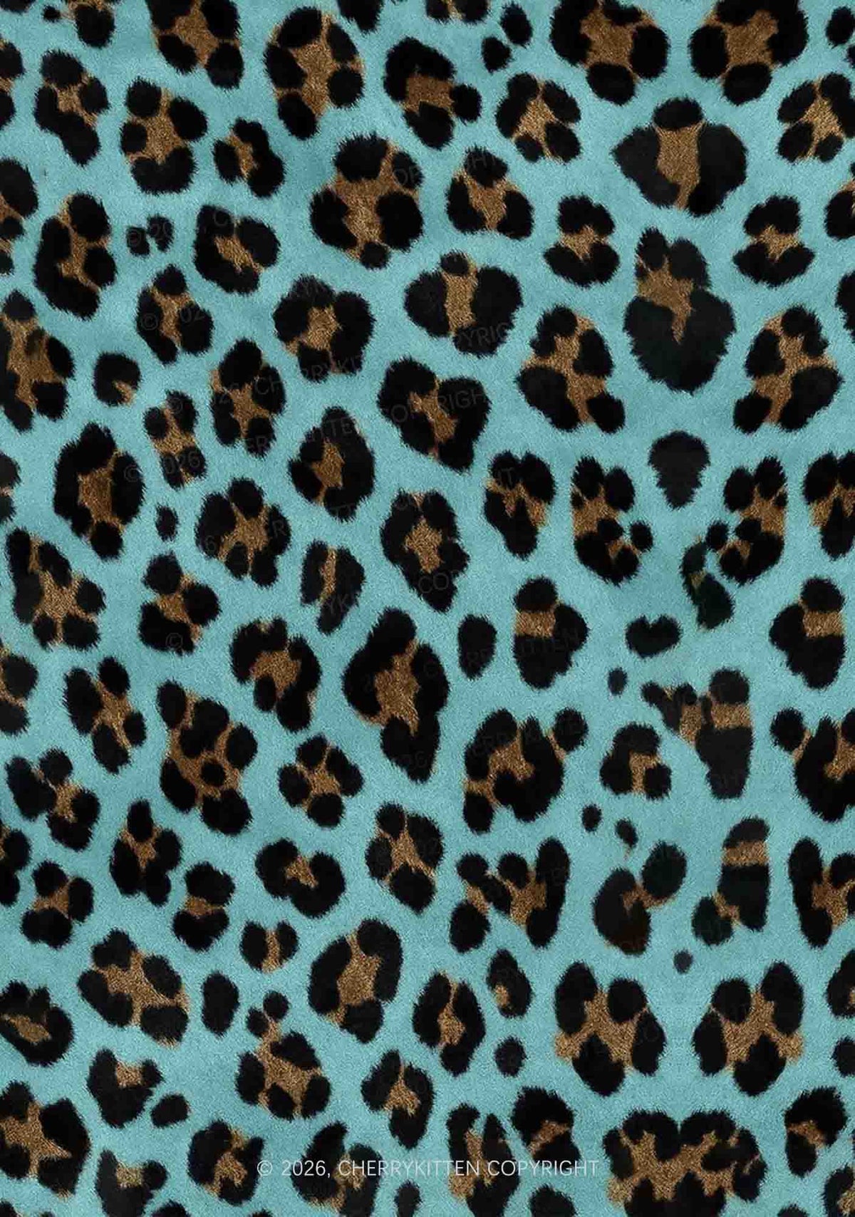 Mint Green Leopard Y2K Print Cami Shorts Pajama Set Cherrykitten