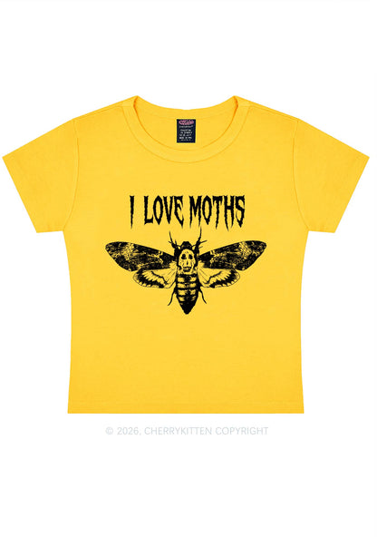 Halloween I Love Moths Y2K Baby Tee Cherrykitten