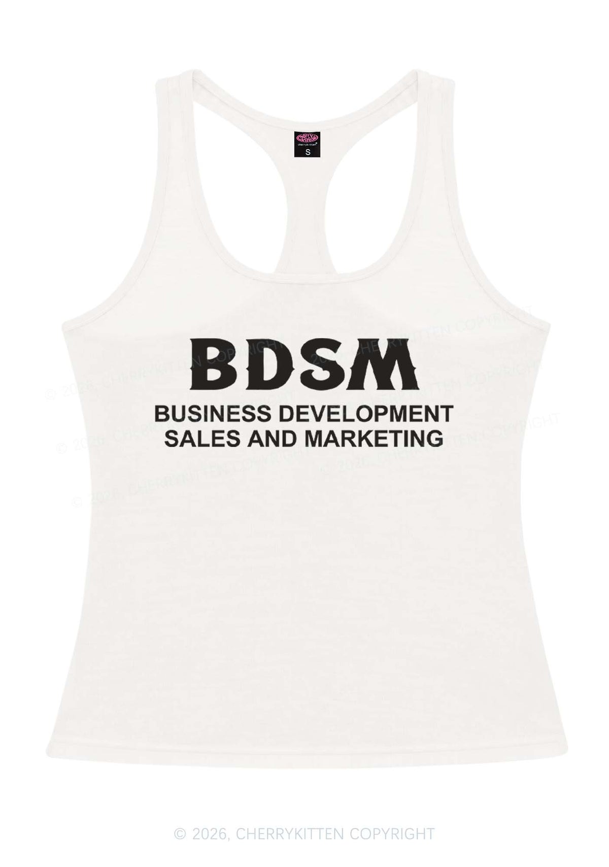 Business Development Y2K Women Racerback Tank Top Cherrykitten
