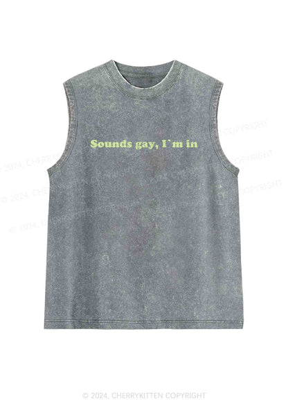 Sounds Gay Y2K Washed Tank Cherrykitten