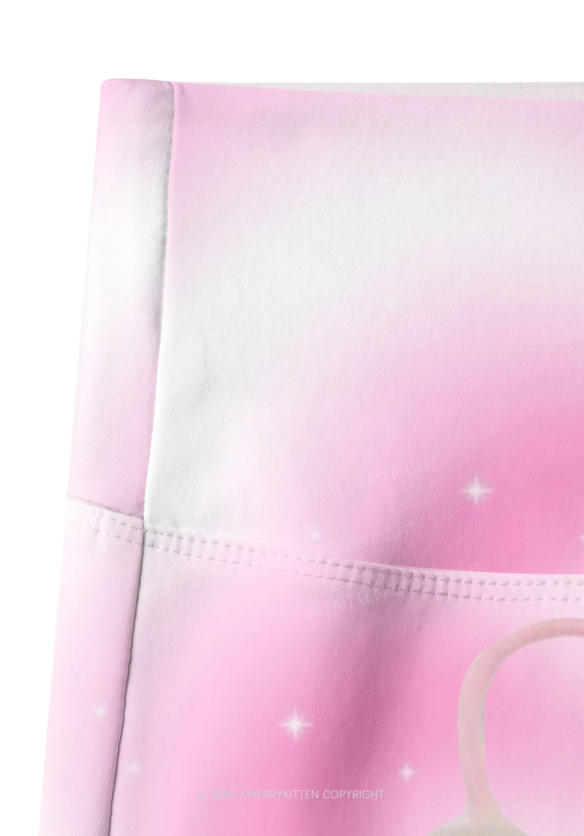 Pink Sweet Rats Valentine's Day Y2K Print Gym Shorts Cherrykitten