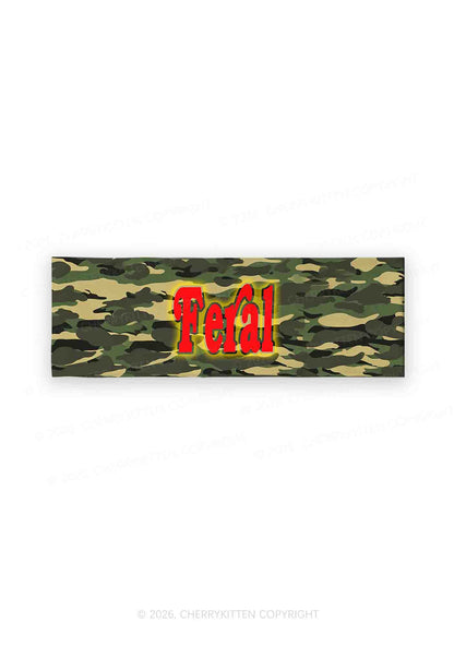 Feral Camo Y2K Print Headband Cherrykitten