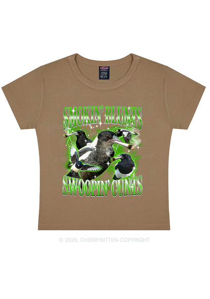 Smokin Blunts Swoopin Cxxts Y2K Baby Tee Cherrykitten