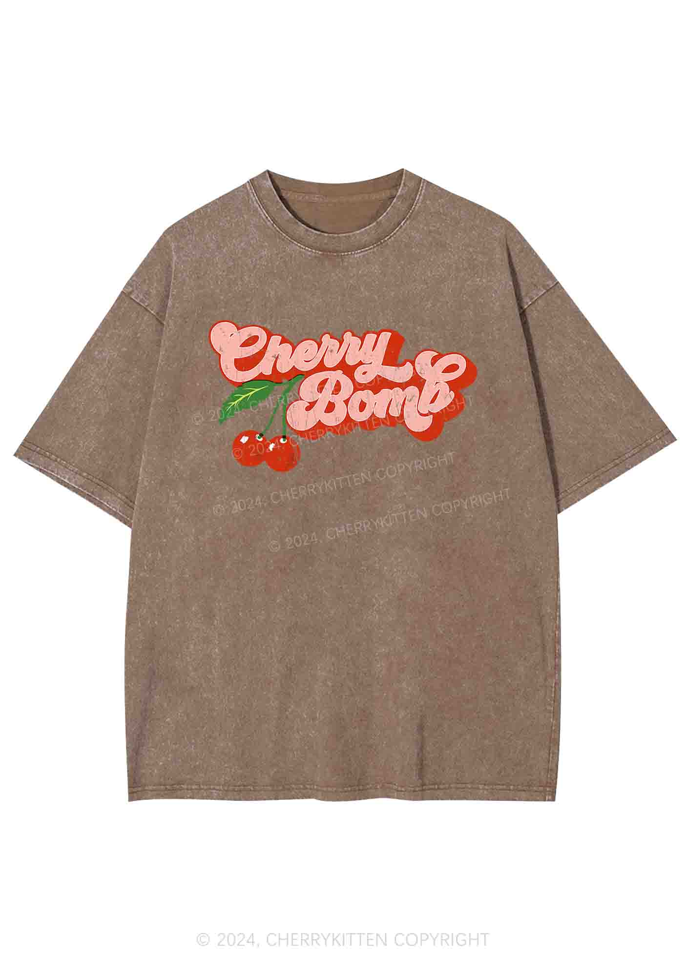 Cherry Bomb Y2K Washed Tee Cherrykitten