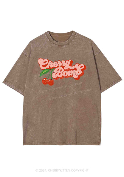 Cherry Bomb Y2K Washed Tee Cherrykitten