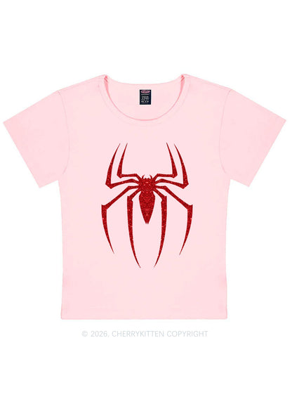 Glitter Spider Y2K Baby Tee Cherrykitten