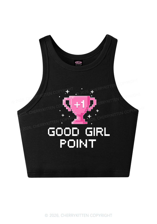 Good Girl Point Y2K Crop Tank Top Cherrykitten