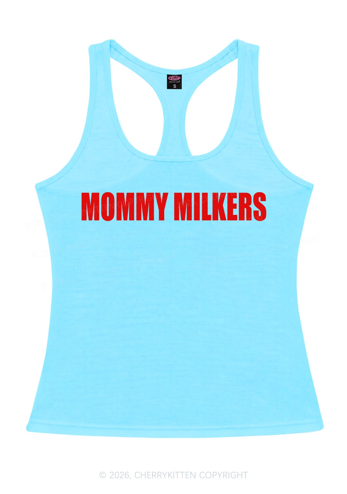 Mommy Milkers Y2K Women Racerback Tank Top Cherrykitten