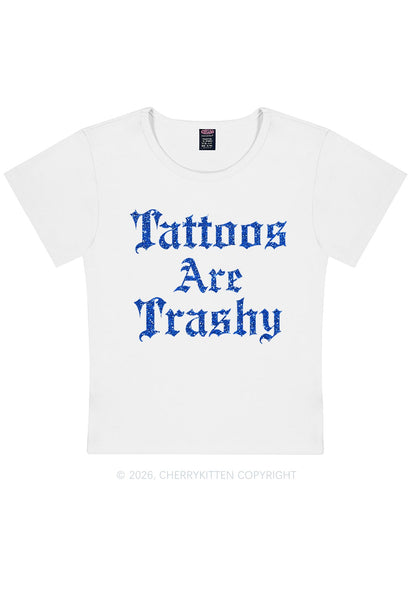 Glitter Tattoos Are Trashy Y2K Baby Tee Cherrykitten