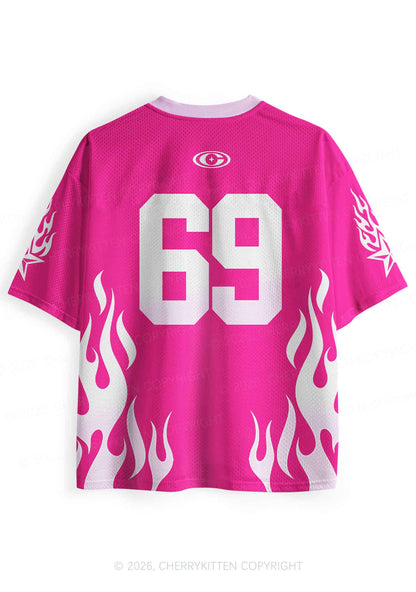 Hot Pink Custom GF BF Photo Y2K Sport Jersey Shirts Cherrykitten