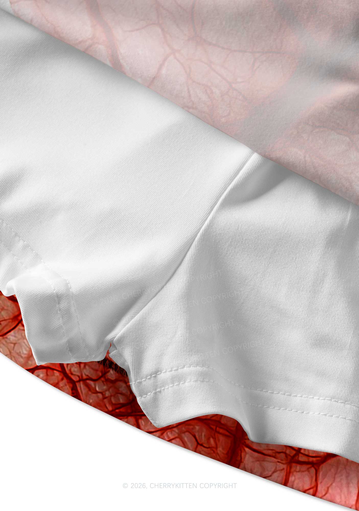 Halloween Red Blood Vessel Y2K Print Mini Skirt Cherrykitten
