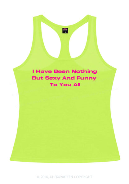 I Have Been Funny Y2K Women Racerback Tank Top Cherrykitten