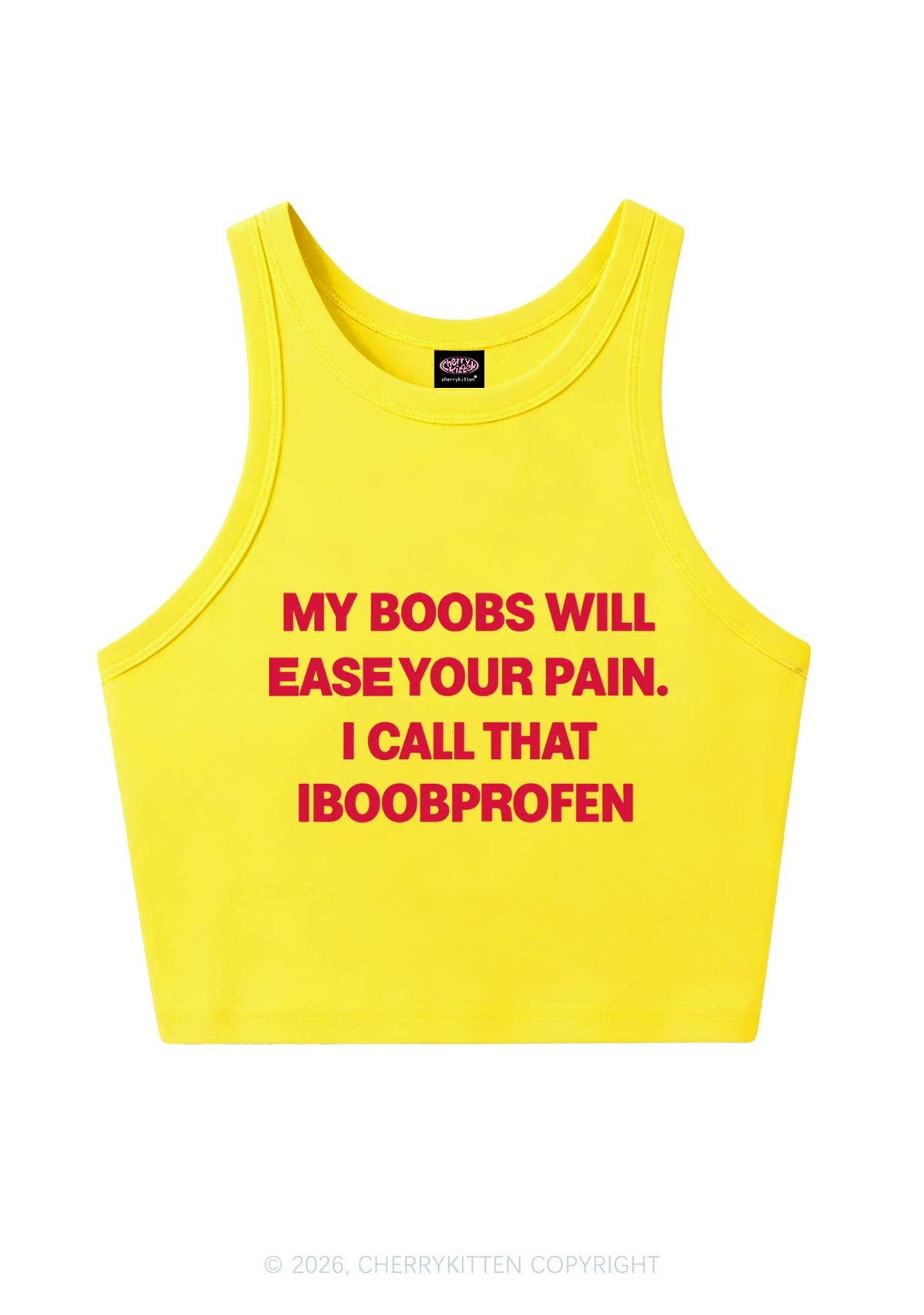 My Bxxbs Ease Your Pain Y2K Crop Tank Top Cherrykitten