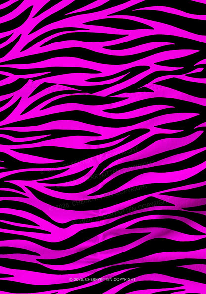 Pink Zebra Y2K Print Gym Shorts Cherrykitten