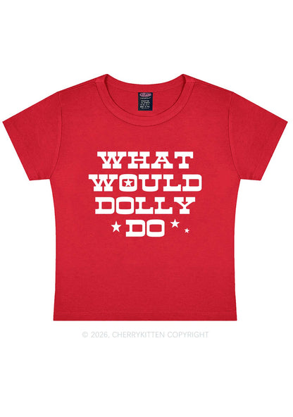What Would Doll Do Y2K Baby Tee Cherrykitten