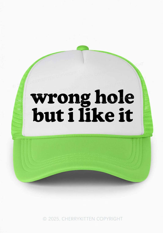 Wrong Hole Y2K Colorblock Trucker Hat Cherrykitten