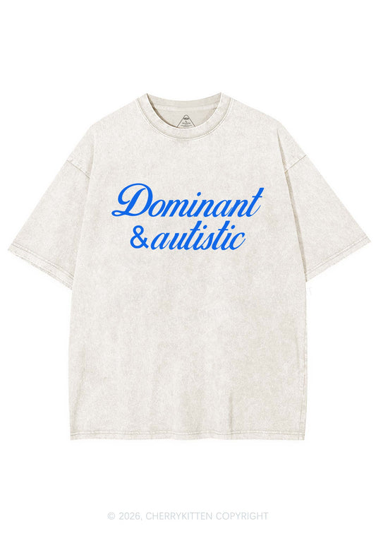 Dominant And Autistic Y2K Shirts Washed Tee Cherrykitten