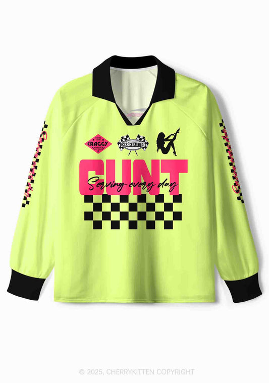 Custom Yellow Cxxt Y2K Sport Long Sleeve Jersey Shirts Cherrykitten
