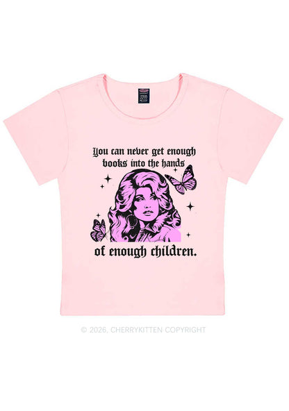 Get Enough Books Into Children Y2K Baby Tee Cherrykitten