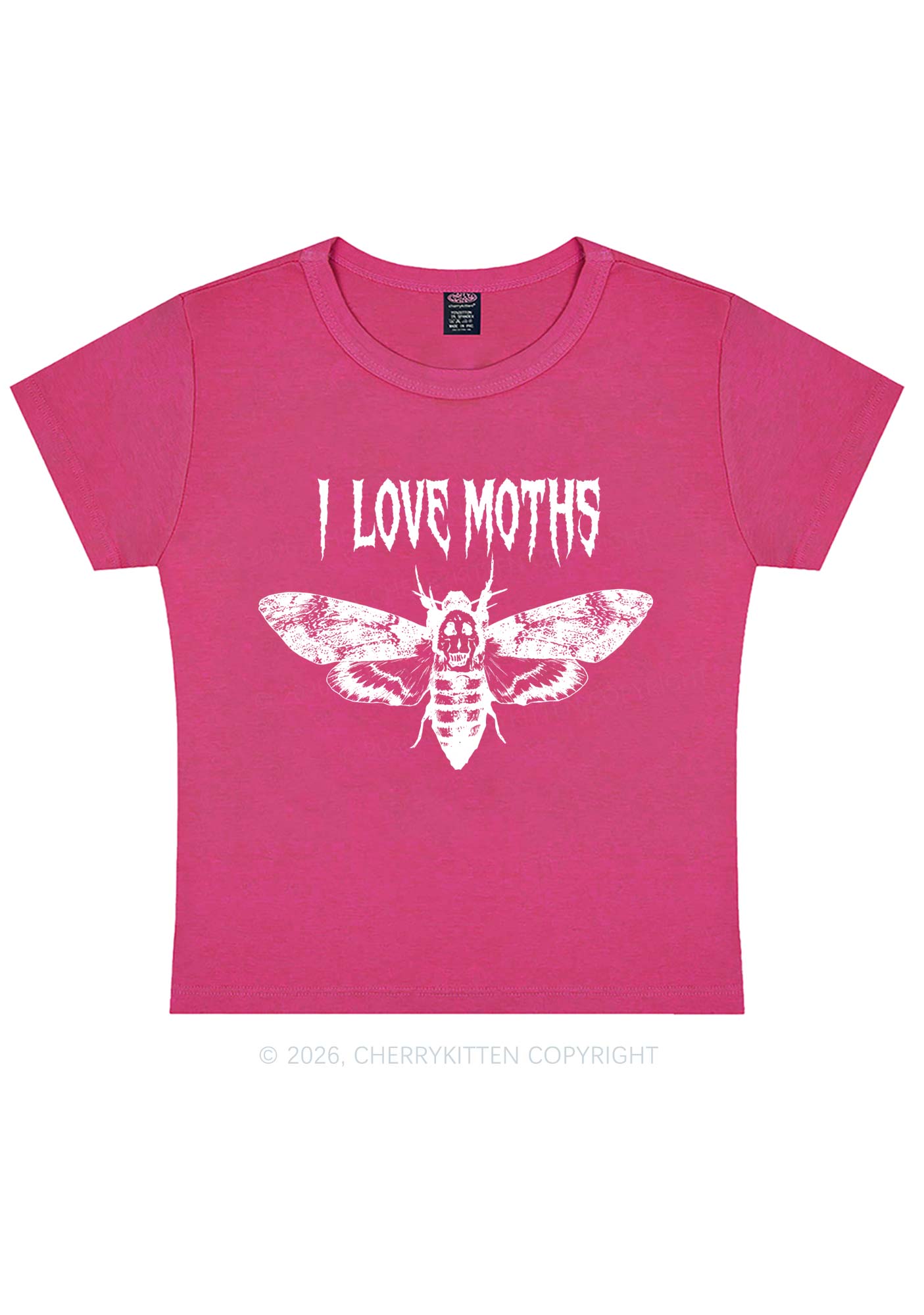 Halloween I Love Moths Y2K Baby Tee Cherrykitten