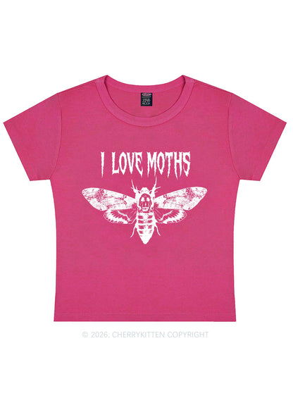 Halloween I Love Moths Y2K Baby Tee Cherrykitten
