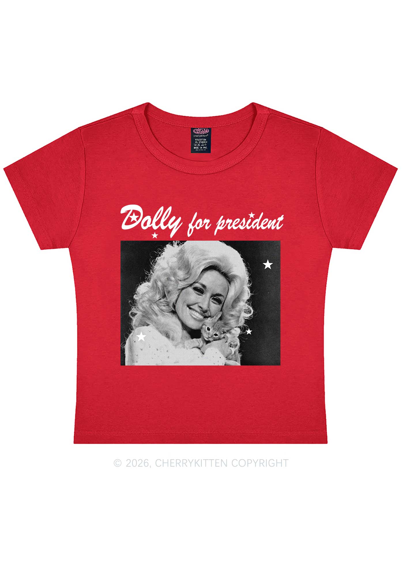 Doll For President Y2K Baby Tee Cherrykitten