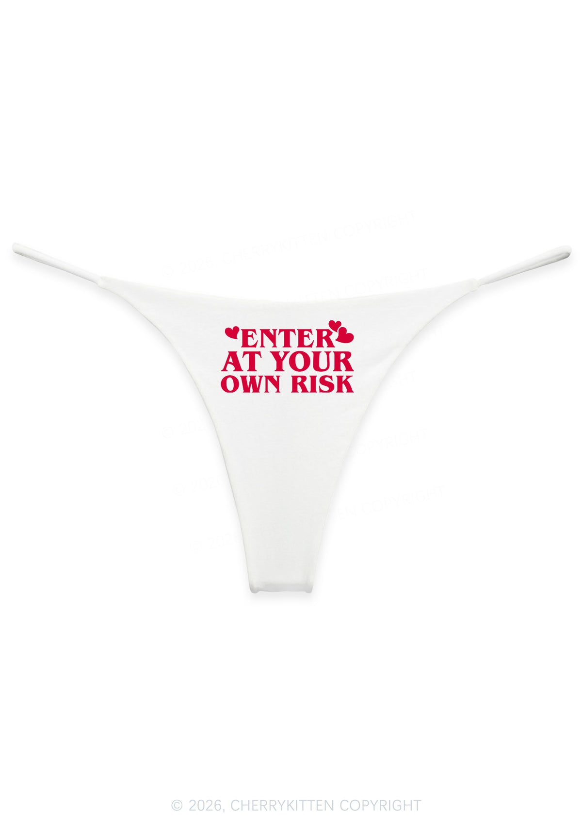 Enter At Your Own Risk Y2K Bikini String Thong Cherrykitten