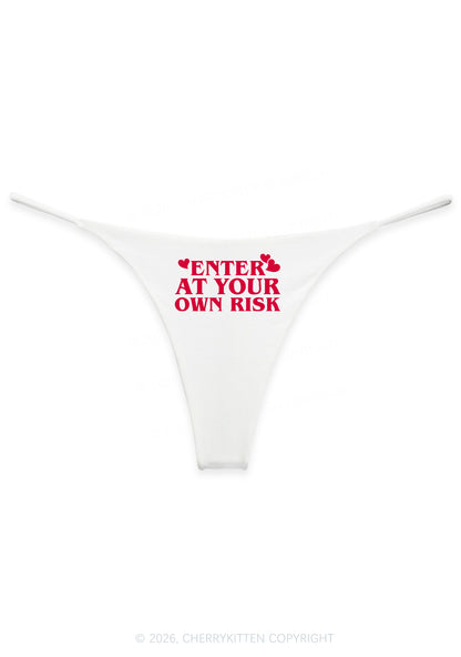 Enter At Your Own Risk Y2K Bikini String Thong Cherrykitten