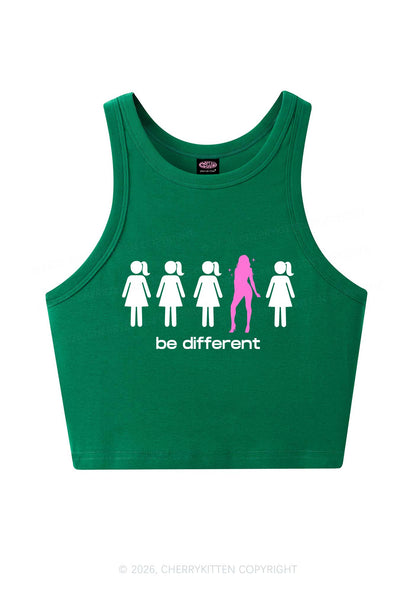 Be Different Girl Y2K Crop Tank Top Cherrykitten
