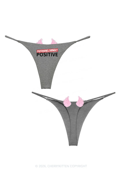 Overwhelmingly Positive Y2K Goth Angel Wings Bikini String Thong Cherrykitten
