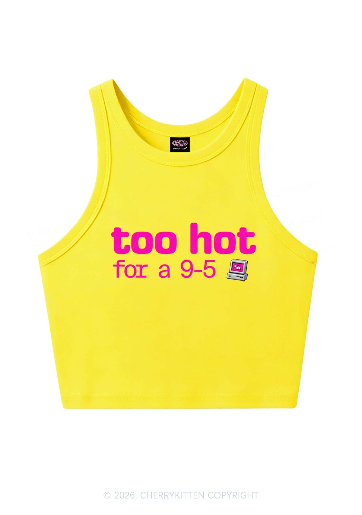 Too Hot For Nine To Five Y2K Crop Tank Top Cherrykitten