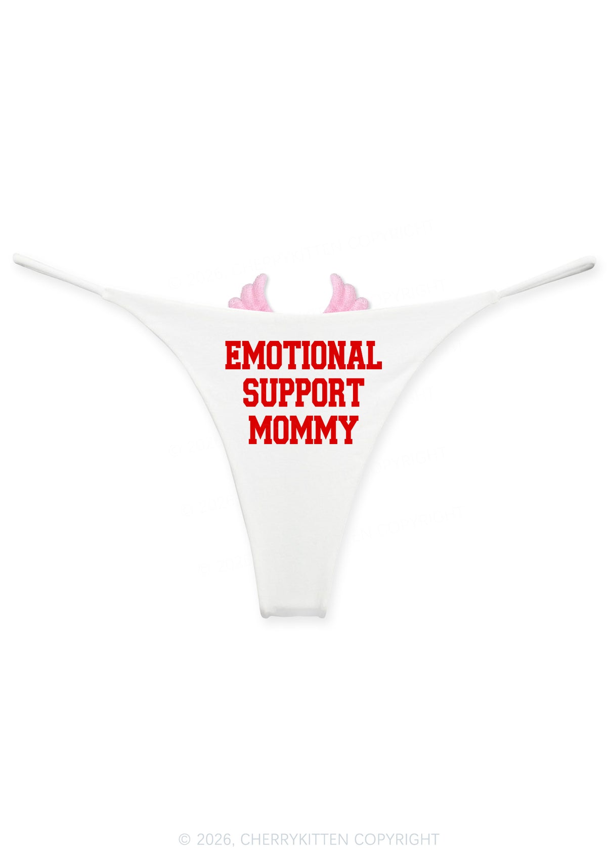 Emotional Support Mommy Y2K Goth Angel Wings Bikini String Thong Cherrykitten