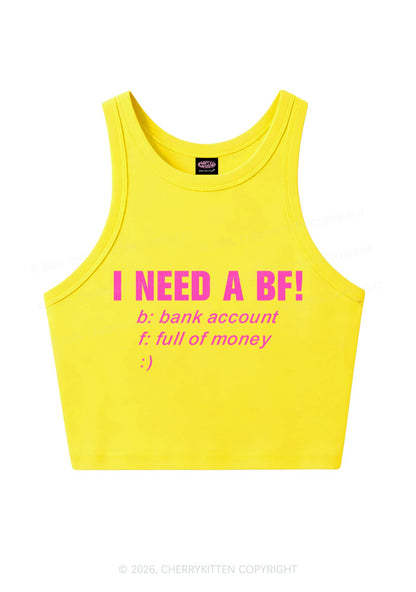I Need A BF Y2K Crop Tank Top Cherrykitten