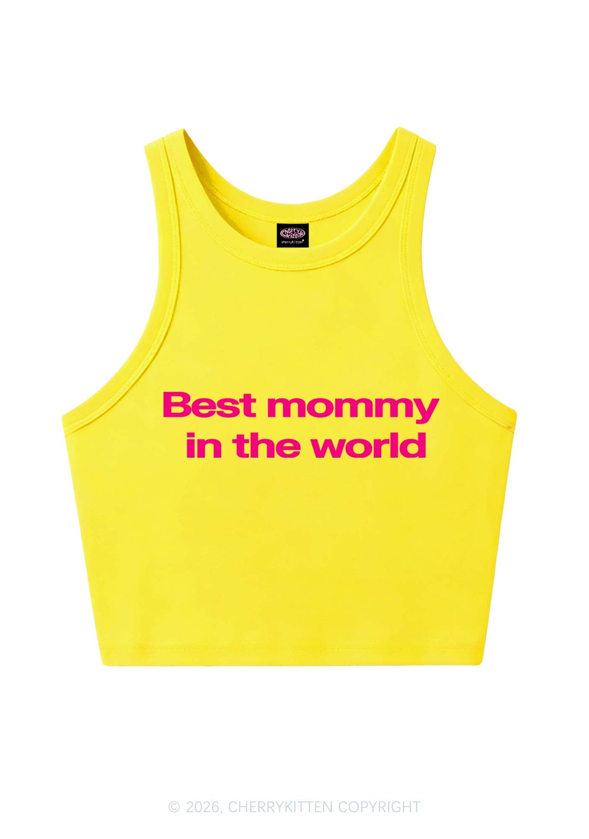 Best Mommy In The World Y2K Crop Tank Top Cherrykitten