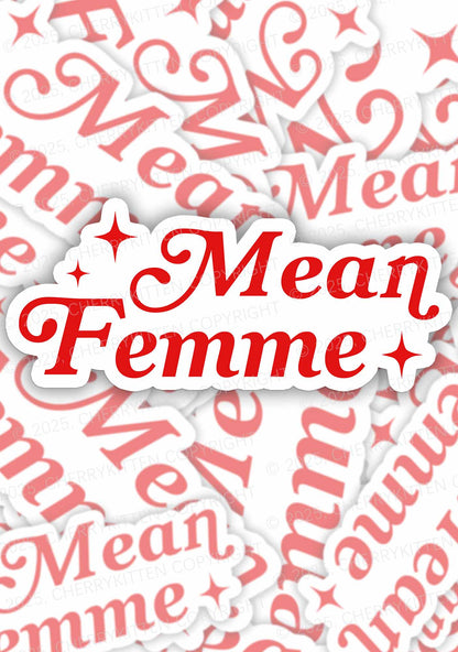 Mean Femme Pride 1Pc Y2K Sticker Cherrykitten