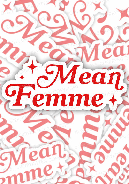 Mean Femme Pride 1Pc Y2K Sticker Cherrykitten
