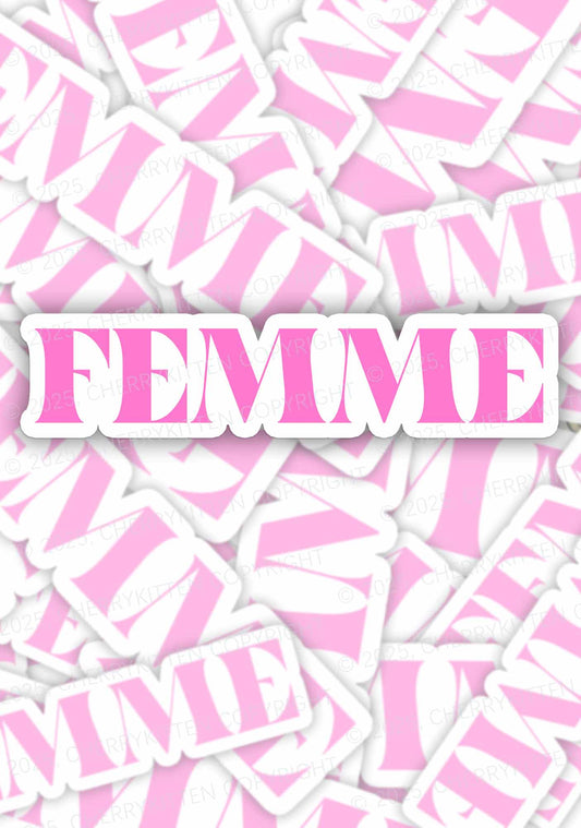 Femme Pride 1Pc Y2K Sticker Cherrykitten